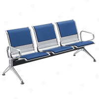 首指 (SZ)不锈钢三人位排椅/G03PU#蓝