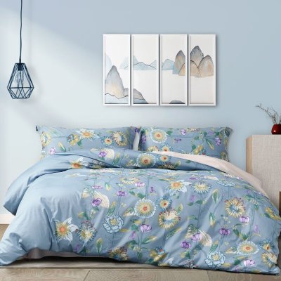 水星家纺 60S长绒棉四件套DH暮日轻语-S04(抗菌)/200×230cm/gd/套