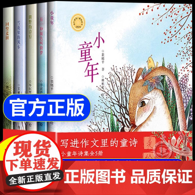 [抖音同款]小童年诗集全5册正版儿童版 写进作文里的童诗 三四五六年纪课外阅读书籍必读写作素材文学素养熏陶感受世界美好