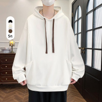 卫衣男春秋季连帽青少年休闲宽松长袖T恤纯色运动衣服打底衫潮流