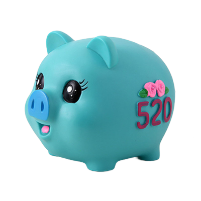 大号储钱罐创意储蓄罐可爱卡通猪存钱罐儿童礼物-520猪-蓝色