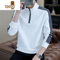 YANXU卫衣男士半拉链立领青年长袖t恤新款宽松休闲打底体恤衫潮