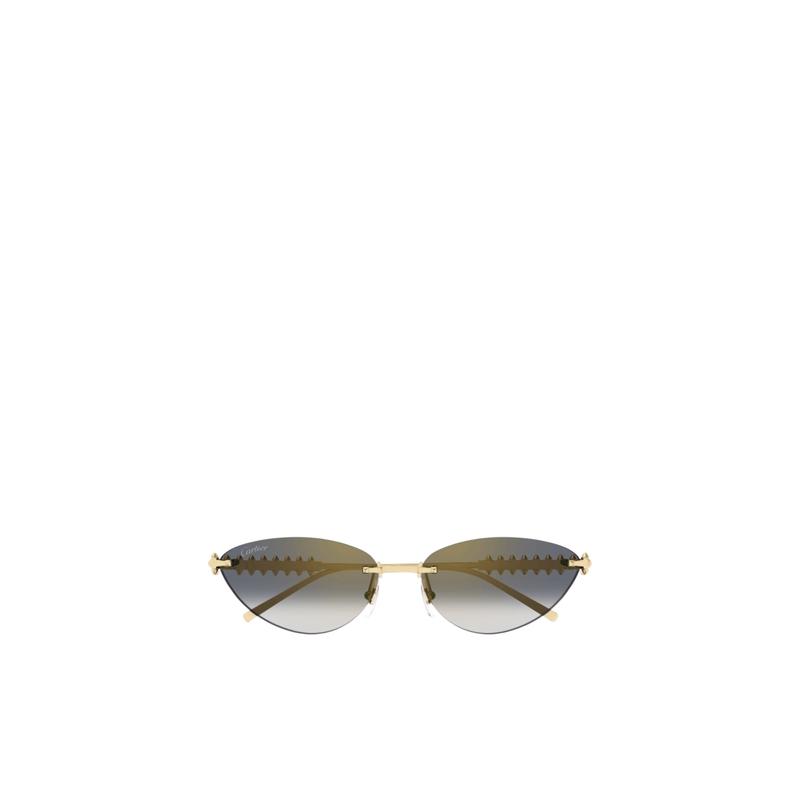 卡地亚(Cartier)猫眼太阳镜金属镜架时尚女款潮流眼镜