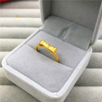 仿金色气质蝴蝶结开口戒子沙金皇冠镀金戒指女时尚个性网红不掉色送女朋友老婆情人节七夕生日礼物