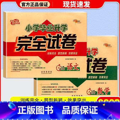 共2本 语文+数学 小学升初中 [正版]2023新版小学毕业升学完全考试名校语文数学小学升初中复习预习单元期末冲刺名卷