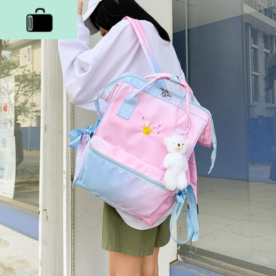 书包女韩版高中学生初中生小学生森系少女大容量背包大学生双肩包NEW LAKE