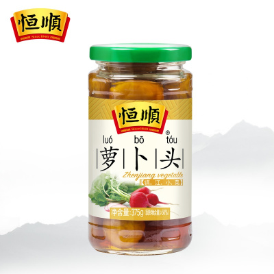 [中华特色]镇江馆 恒顺萝卜头375g 镇江特产 下饭拌面小菜 腌制泡菜 酱菜榨菜咸菜 华东