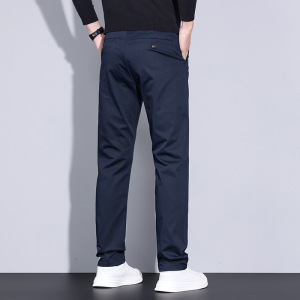 秋冬上新纯色直筒裤男士简约显瘦百搭中年商务通勤休闲裤男式