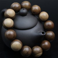 金丝檀木手串个性阴阳木实木珠子男女情侣手链佛珠手饰品礼物文玩送女朋友老婆情人节七夕生日礼物