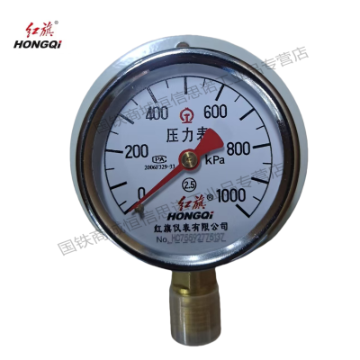 红旗 径向带边压力表检测款YT-60 1000KPA 块