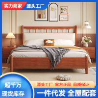 北欧全实木床现代简约1.8双人主卧1.5米单人日式民宿床经济型家具
