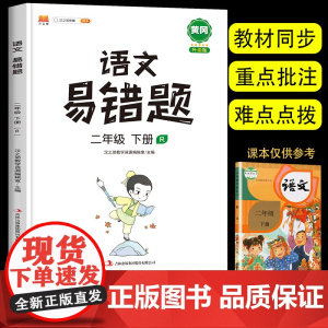 2024新版 语文易错题二年级下册同步练习册人教版看图写话老师阅读理解训练一课一练小学2年级下学期教材同步训练学霸课堂笔