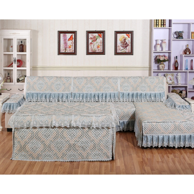 定制欧式四季沙垫布艺防滑简约现代坐垫全包通用组合沙套罩