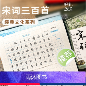 [正版]墨点字帖楷书练字儿童钢笔字帖成年楷书硬笔书法字帖大学生硬笔书法练字本墨点大开本本宋词三百首荆霄鹏楷书字帖楷书入
