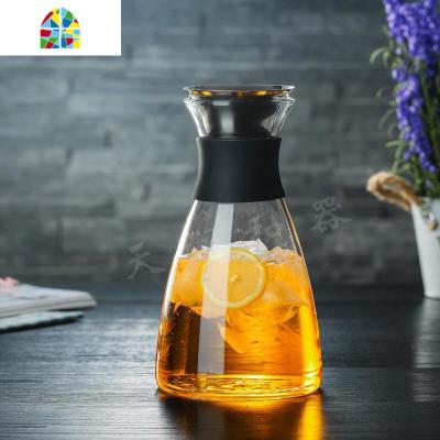 大容量加厚玻璃冷水壶耐热防爆果汁壶家用凉水壶水具 FENGHOU 1.2L丹麦壶