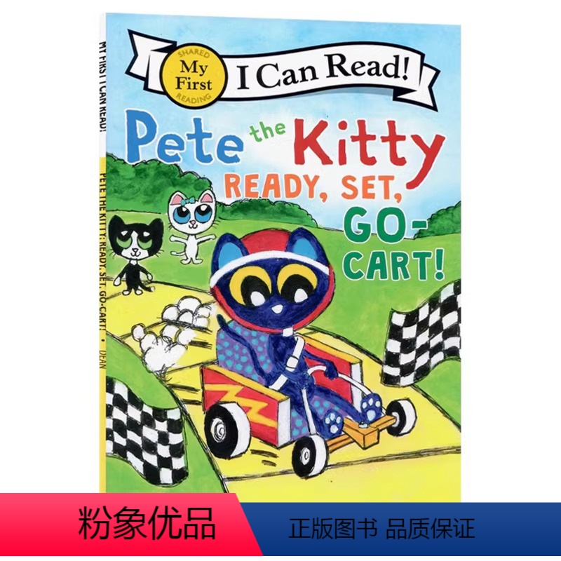 [正版]My First I Can Read系列皮特猫开卡丁车Pete the Kitty Ready Set Go