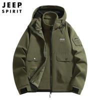JEEPspirit保暖内胆棉服男可卸外套秋冬三合一加厚两件套6555