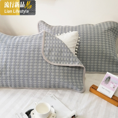 好货自留!提花枕巾棉老粗布加厚加大棉枕头巾一对装 三维工匠