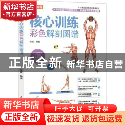 正版 人体运动彩色解剖图谱-核心训练彩色解剖图谱(彩印) 张建 人
