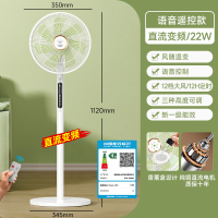 钻石牌直流变频落地扇台立式大风摇头轻音一级能效电风扇家用卧室[语音遥控款]