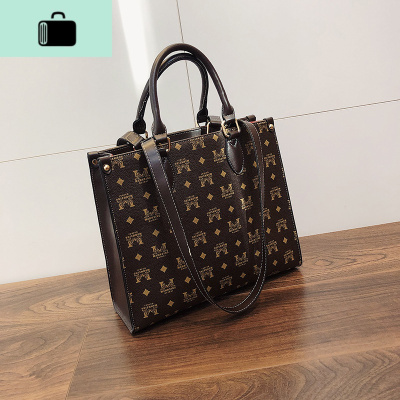 包包女包2020新款潮春季时尚百搭通勤包单肩包大容量托特包女大包NEW LAKE 咖色女士单肩包