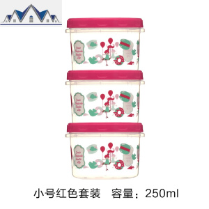 家用冰箱密封保鲜盒套装厨房食品圆形迷你塑料收纳盒食物冷冻盒 三维工匠