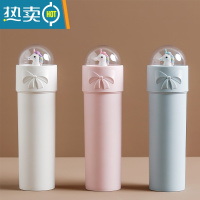 敬平创意洗漱杯旅行牙刷牙膏收纳盒学生宿舍卡通可爱情侣便携式牙桶 一组3色套装 (白+粉+蓝)