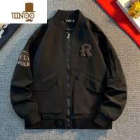 YANXU美式潮牌ins刺绣棒球服夹克男港风休闲炸街百搭飞行员外套男