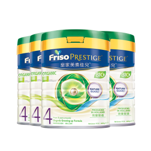 [四罐装|港版皇家有机]美素佳儿(Friso)港版皇家 有机系列 4段(3岁及以上) 800g/罐 [27年7月]