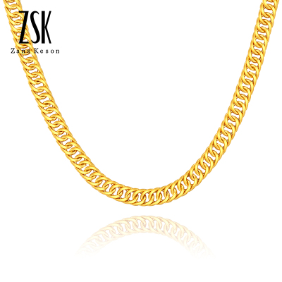 ZSK珠宝男士老板链金项链足金999男项链男款黄金项链牛仔链（计价）43.41克/53厘米