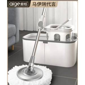 爱格(aige)拖把旋转杆通用墩布瓷砖木地板一拖免手洗懒人拖把干湿两用净 JX11