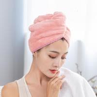 家柏饰(CORATED)2条装女吸水速干擦头发毛巾包头巾浴帽长发干发巾速干毛巾 抹茶绿(2条装)