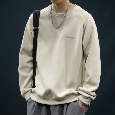 伊夫狼爪(YIFULANGZHUA)男士圆领2024秋季新开口潮牌舒适卫衣宽松百搭字母休闲上衣