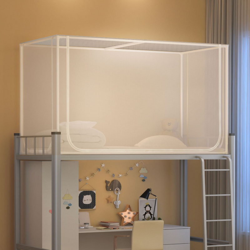 a类寝室大学生宿舍蚊帐床帘遮光防尘顶蚊帐学生上下铺0.9米床蚊帐