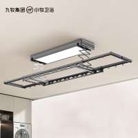 九牧(JOMOO)小牧卫浴MHZ2680电动晾衣架遥控声控智能升降家用阳台自动烘干凉晒衣架杆LED照明遥控横杆-不安装