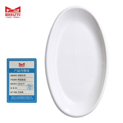 哈铁亿农 陶瓷鱼盘10寸/个