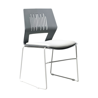 臻远 ZY-7492 简约培训椅办公会议椅电脑椅靠背椅 灰背灰垫