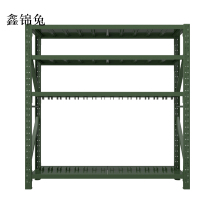 鑫锦兔安保装备器材存放架军绿色拆装盾牌货架盾牌架2000*600*2000