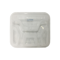奥德鑫一次性PP餐盒 透明四格快餐盒饭600ml 整箱