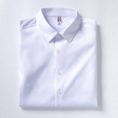 商务长袖衬衫春秋新款男式弹力免烫工装衬衣男士百搭寸衫