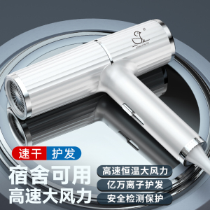 小鸭牌电吹风学生宿舍蓝光离子护发吹风机小功率护肤速干