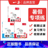 RJ[阅读+口算+字帖]五升六 小学通用 [正版]暑假阅读口算练字帖一升二升三升四暑假衔接语文数学英语暑假作业人教 二