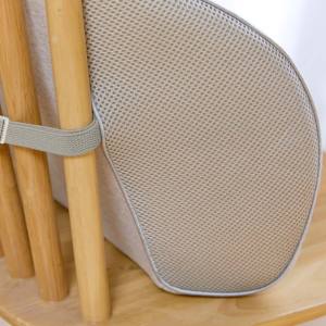 8H 腰靠 天然乳胶护椎腰靠plus 办公室靠枕靠垫 座椅靠背垫汽车腰垫 孕妇腰垫 椅子抱枕靠垫 舒适灰 舒适灰 45×40×15/6cm