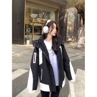 户外冲锋衣女年春秋季新款拼接撞色登山服休闲夹克高级感外套_1