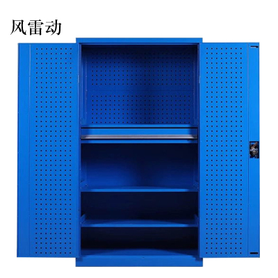 风雷动工具柜加厚铁皮储物柜工厂车间用带抽屉汽修多功能收纳柜通门内一抽柜蓝色