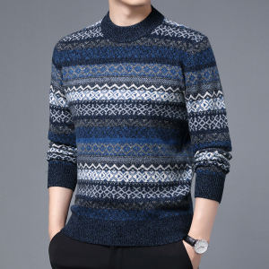 免费试穿 品牌高端山羊绒正品圆领100%纯羊毛绒衫男士大码商务青中年加厚羊毛衫男EERDS高端羊绒衫男毛衣