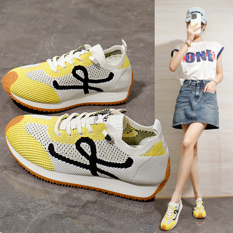 ins韩版镂空老爹鞋女2026夏季新款透气轻便学生休闲运动鞋W6009