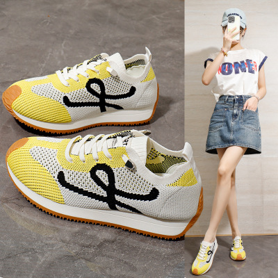 ins韩版镂空老爹鞋女2026夏季新款透气轻便学生休闲运动鞋W6009