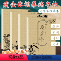 [正版]瘦金体唐诗+宋词+元曲+诗经全四册 瘦金体字帖成人练字毛笔临摹字帖硬笔书法练字帖钢笔描红临摹控笔训练楷书练习古