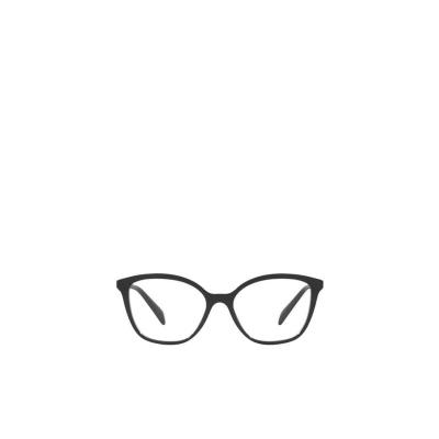 普拉达(PRADA)蝴蝶框平光眼镜醋酸纤维复古潮牌女士休闲光学镜片 黑色